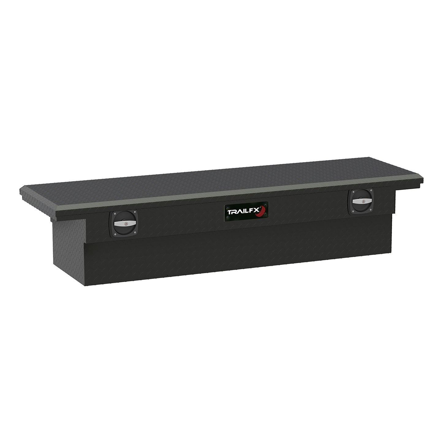 Crsovr Low Profil Sgl Lid Dia Tread Mat Black Alum 69x19.25x13.5 W/O Rail On Lid by TrailFX