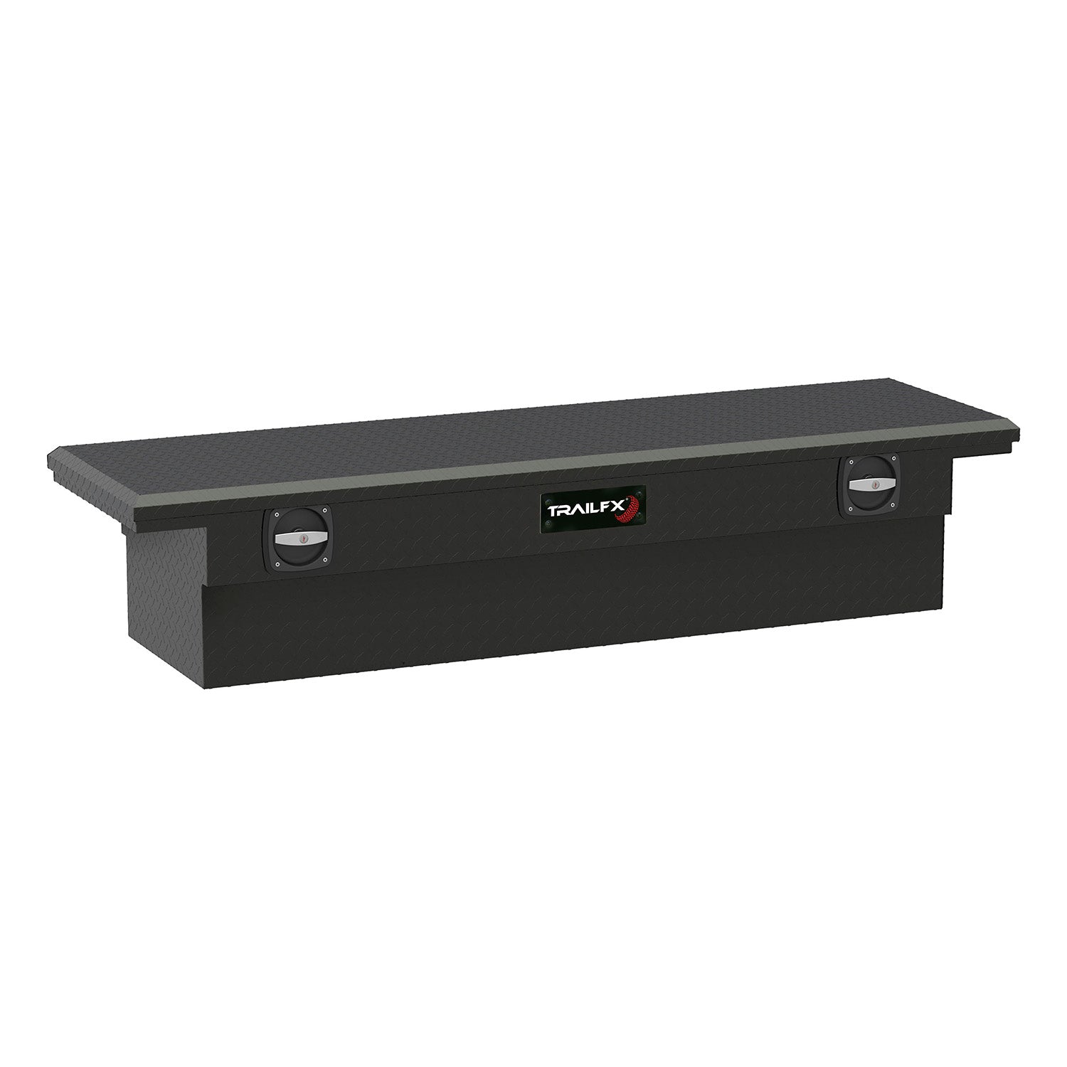 Crsovr Low Profil Sgl Lid Dia Tread Mat Black Alum 69x19.25x13.5 W/O Rail On Lid by TrailFX