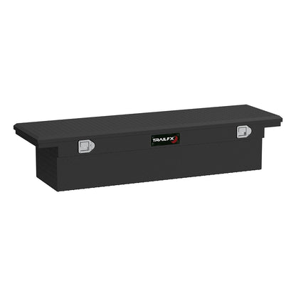 Crsovr- LP Angled Sgl Lid Dia Tread Matte Black 16 Gauge Alum 69x19.25x13.5 by TrailFX