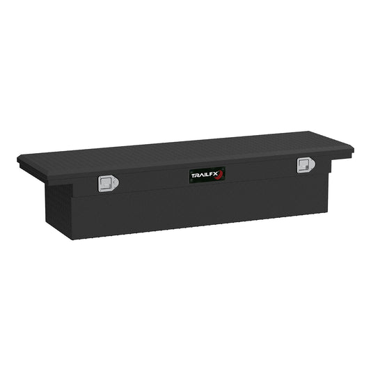 Crsovr- LP Angled Sgl Lid Dia Tread Matte Black 16 Gauge Alum 69x19.25x13.5 by TrailFX