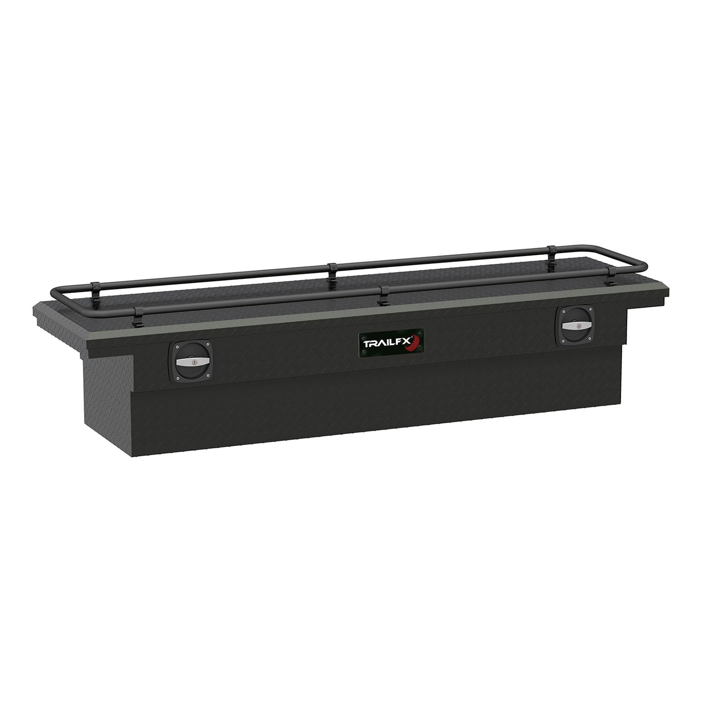 Crsovr Low Profil Sgl Lid Dia Tread Matte Black Alum 72x19.25x13.5 W/Rail On Lid by TrailFX