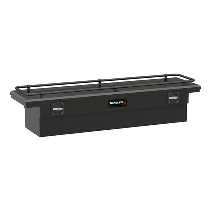 Crsovr Low Profil Sgl Lid Dia Tread Matte Black Alum 72x19.25x13.5 W/Rail On Lid by TrailFX