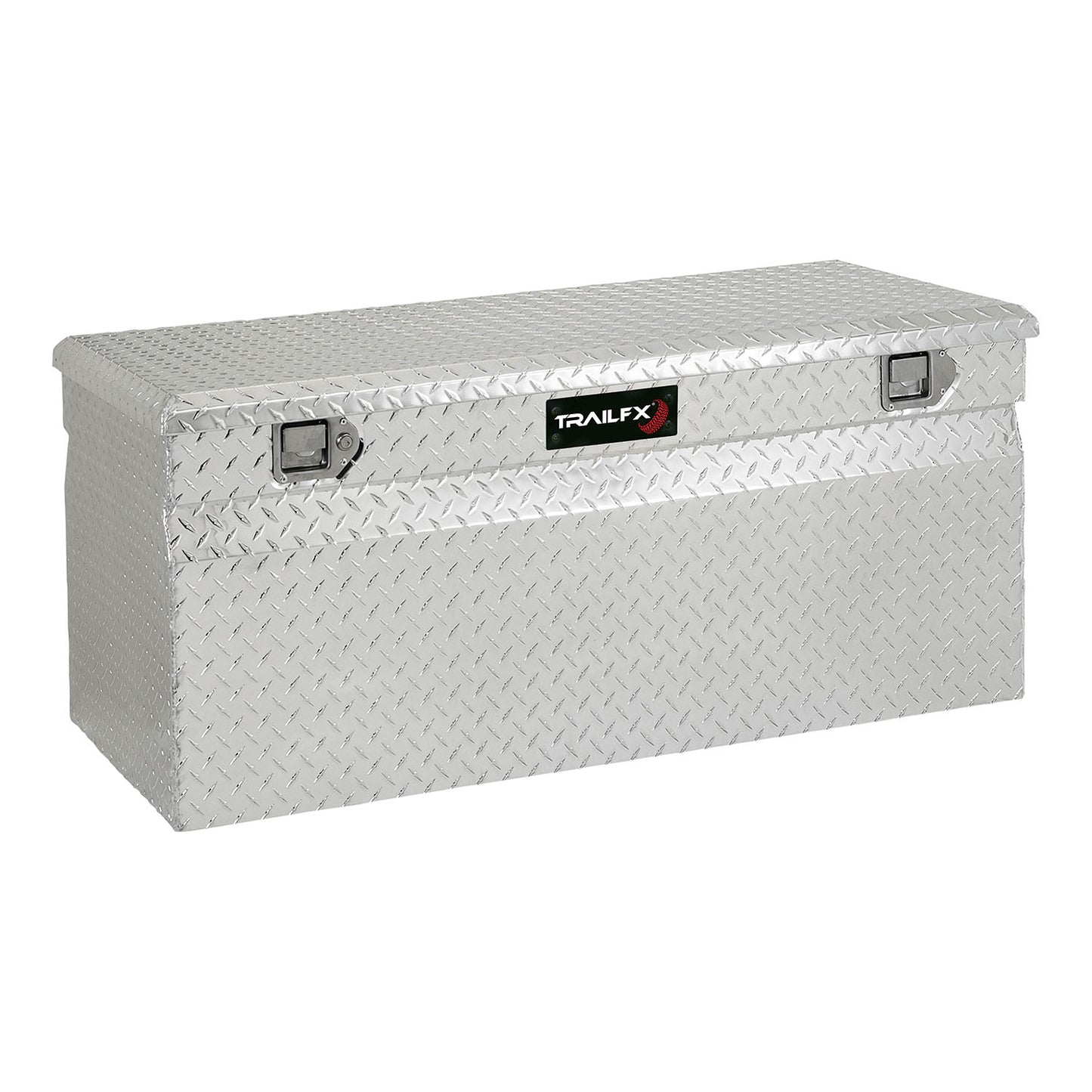 Chest Sgl Lid Dia Tread Bright Pol 16 Gauge Alum 48x24x20 13.3 Cubic Ft Cap by TrailFX