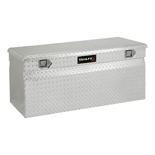 Chest Sgl Lid Dia Tread Bright Pol 16 Gauge Alum 48x24x20 13.3 Cubic Ft Cap by TrailFX