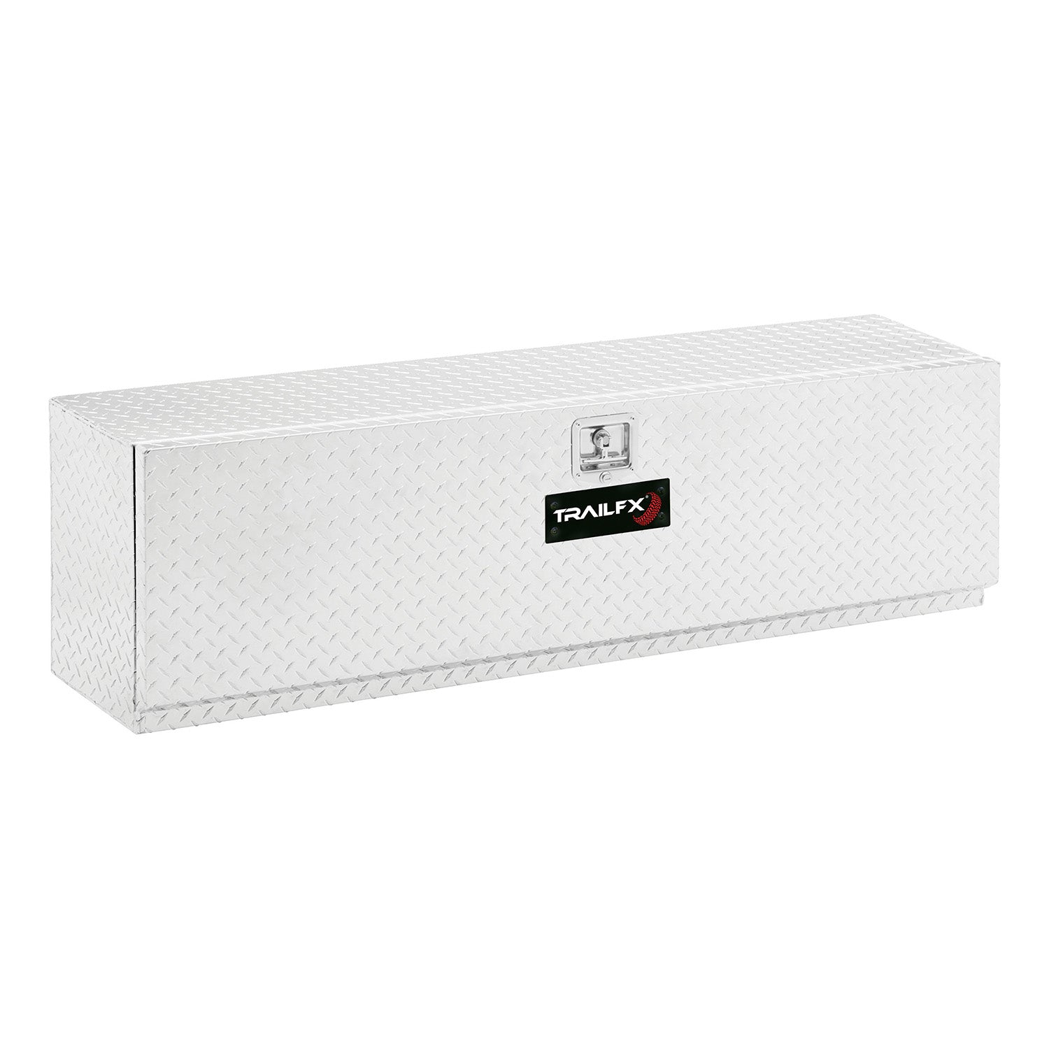 Top Mount Sgl Door Dia Tread Bright Pol 16 Gauge Alum 48x13x17 6.3 Cubic Ft Cap by TrailFX