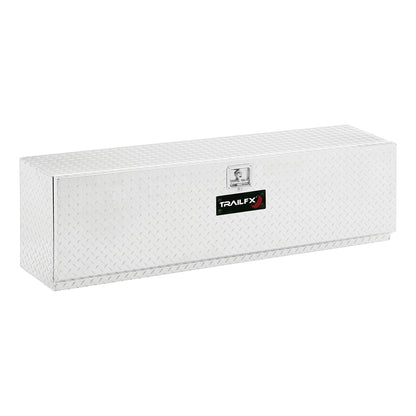 Top Mount Sgl Door Dia Tread Bright Pol 16 Gauge Alum 48x13x17 6.3 Cubic Ft Cap by TrailFX