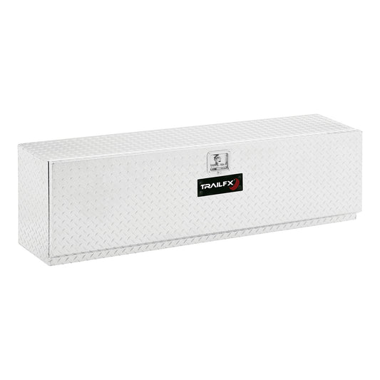 Top Mount Sgl Door Dia Tread Bright Pol 16 Gauge Alum 48x13x17 6.3 Cubic Ft Cap by TrailFX