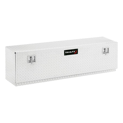 Top Mount Sgl Door Dia Tread Bright Pol 16 Gauge Alum 60x13x17 7.8 Cubic Ft Cap by TrailFX