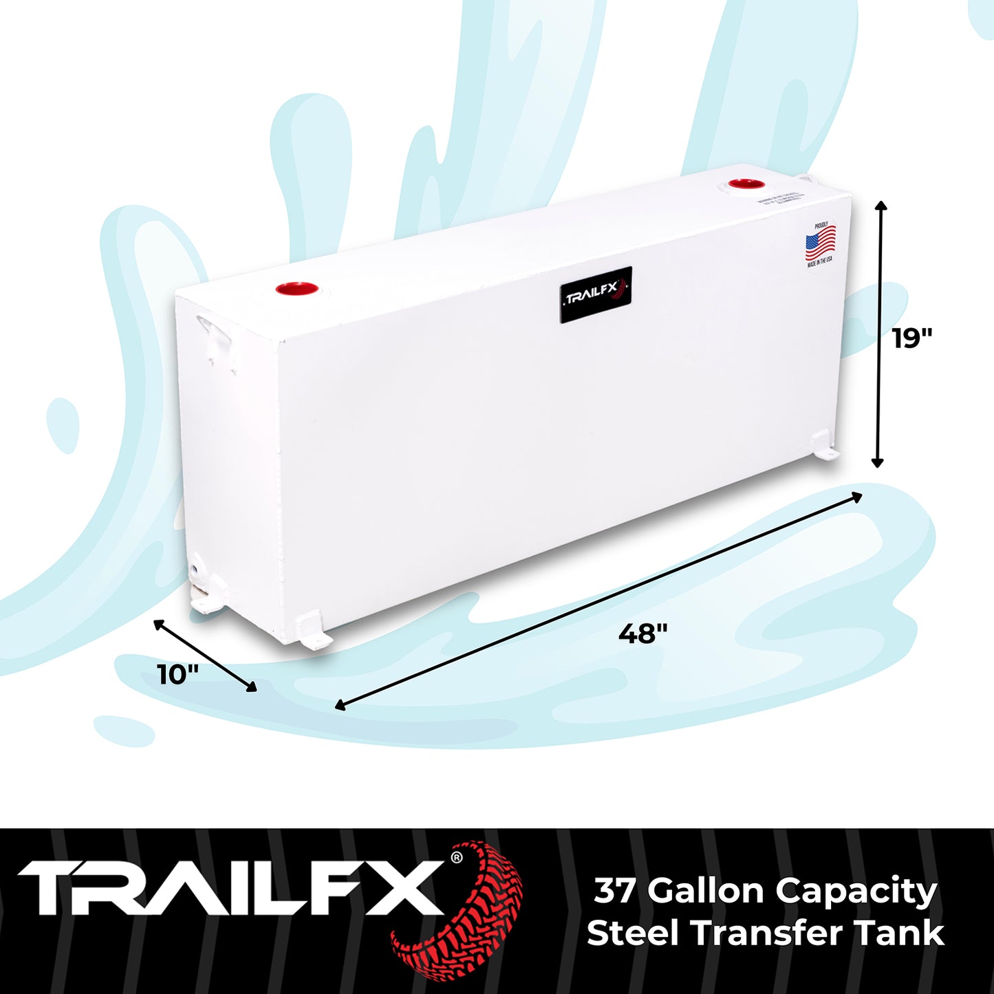 With Vented Lockable Cap (Cap Locks With Padlock - Not Included) by TrailFX