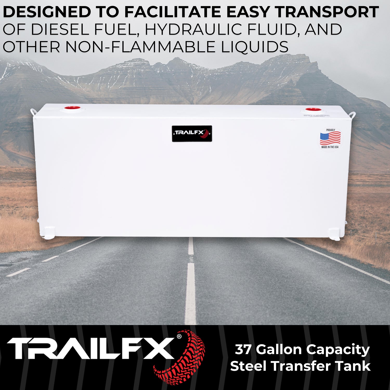With Vented Lockable Cap (Cap Locks With Padlock - Not Included) by TrailFX