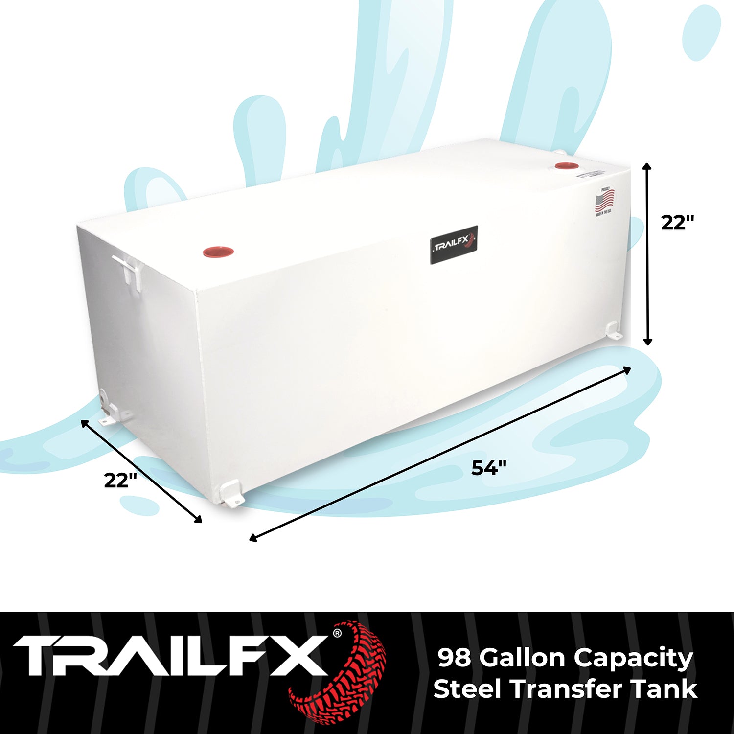 With Vented Lockable Cap (Cap Locks With Padlock - Not Included) by TrailFX