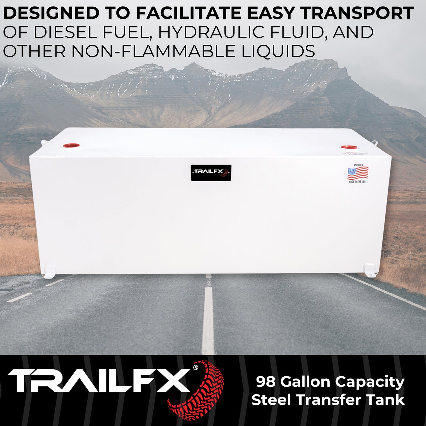 With Vented Lockable Cap (Cap Locks With Padlock - Not Included) by TrailFX