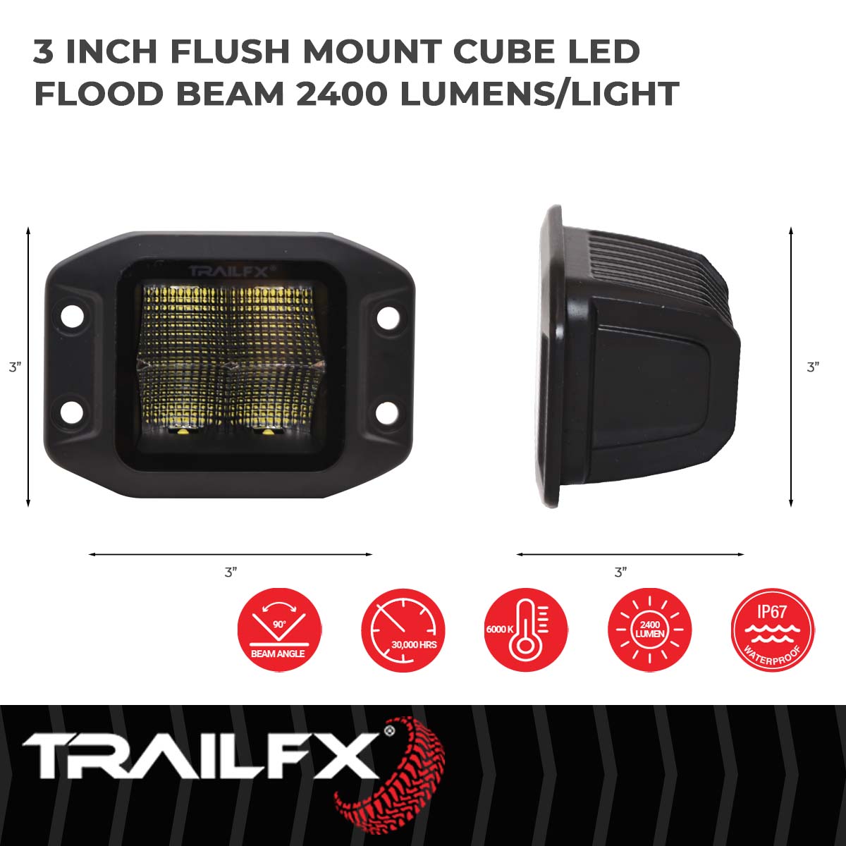 Black Die-Cast Aluminum Housing by TrailFX