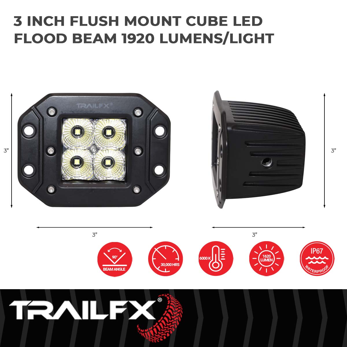 With Wiring Harness/ Bottom Mounting Hardware by TrailFX