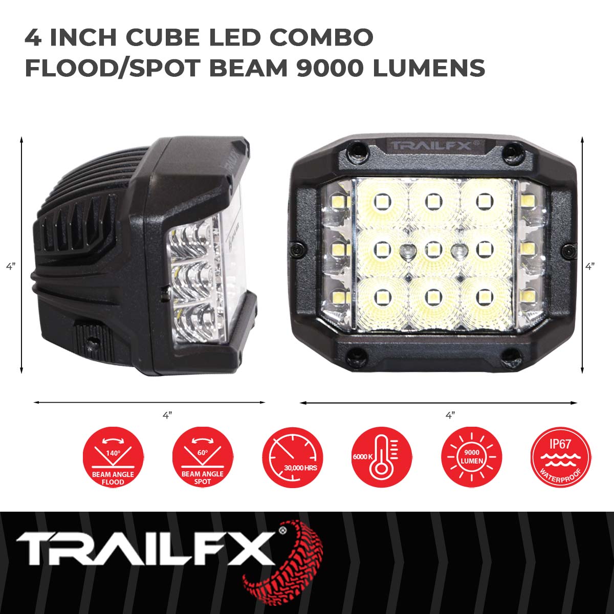 Black Die-Cast Aluminum Housing by TrailFX