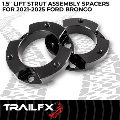 1-1/2 Inch Lift, Strut Assembly Spacers, With Spacers/ Installation Hardware by TrailFX