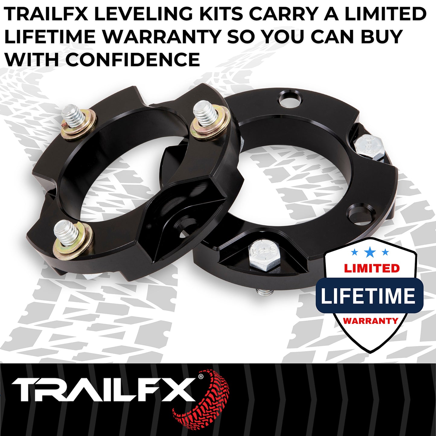 1-1/2 Inch Lift, Strut Assembly Spacers, With Spacers/ Installation Hardware by TrailFX