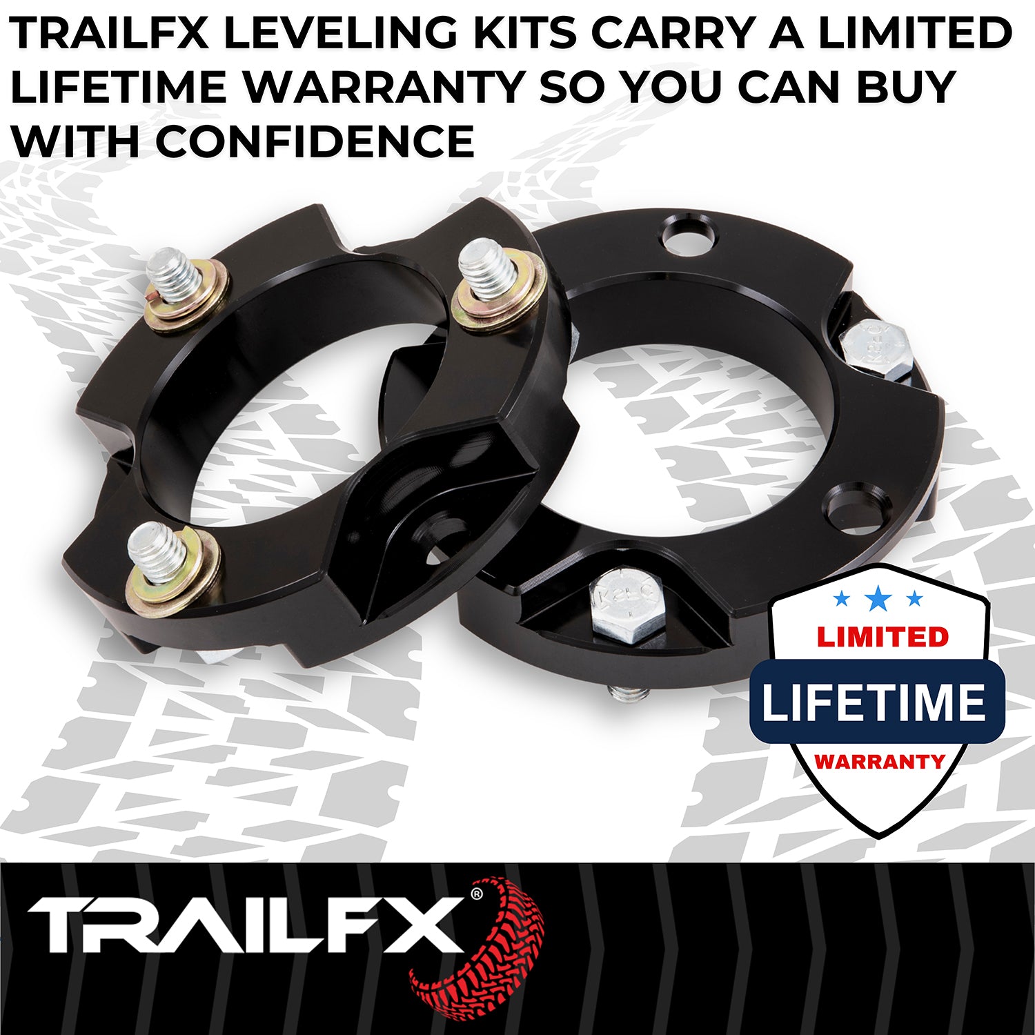 1-1/2 Inch Lift, Strut Assembly Spacers, With Spacers/ Installation Hardware by TrailFX