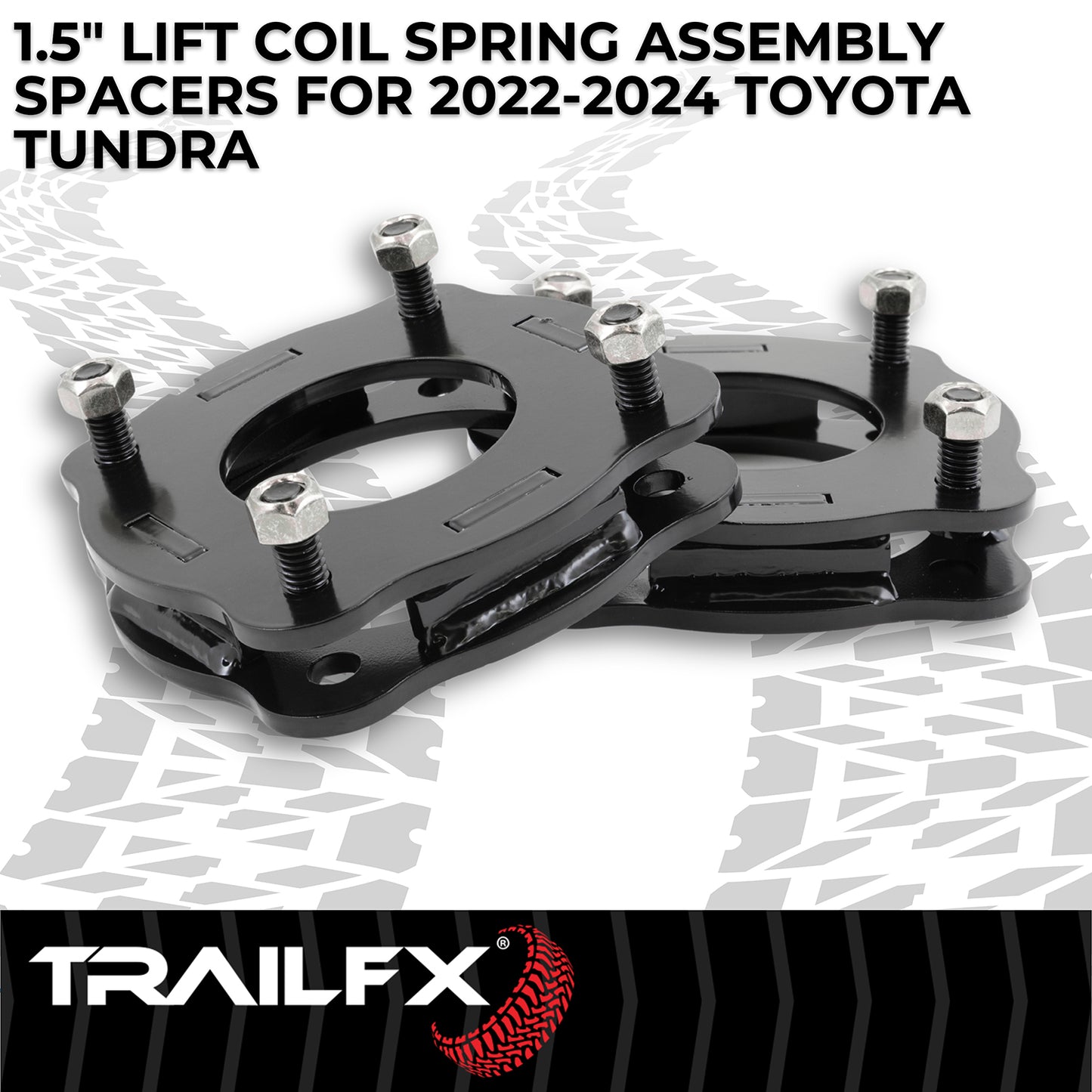1-1/2 Inch Lift, Coil Spring Spacers, With Spacers/ Installation Hardware by TrailFX