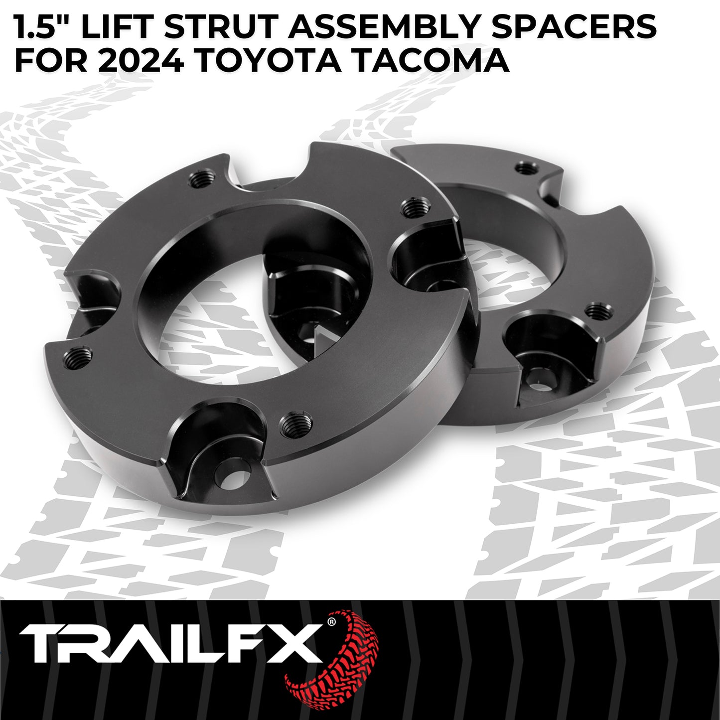 1-1/2 Inch Lift, Strut Assembly Spacers, With Spacers/ Installation Hardware by TrailFX