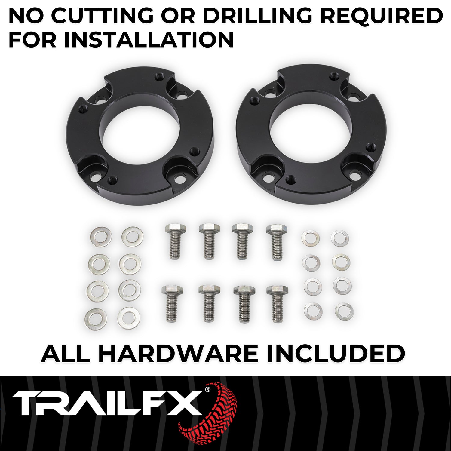 1-1/2 Inch Lift, Strut Assembly Spacers, With Spacers/ Installation Hardware by TrailFX