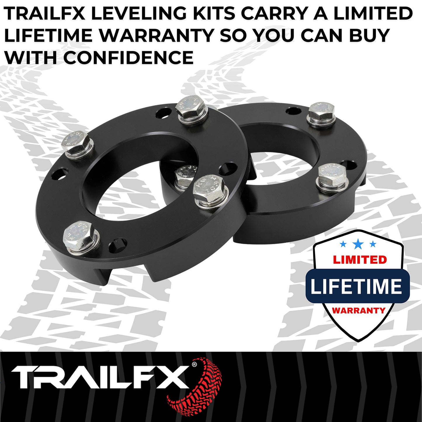 1-1/2 Inch Lift, Strut Assembly Spacers, With Spacers/ Installation Hardware by TrailFX