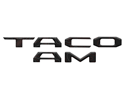 Tailgate Letter Inserts Fits 2016-2023 Toyota Tacoma by Tufskinz.com