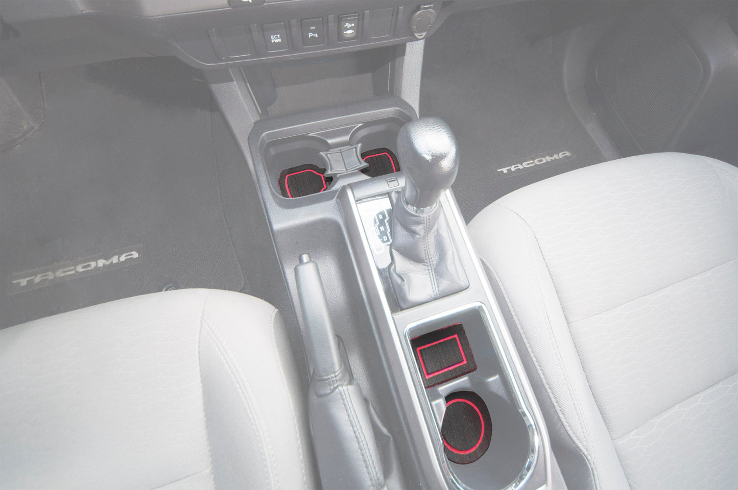 Center Console Cup Holder Inserts Fits 2016-2023 Toyota Tacoma by Tufskinz.com