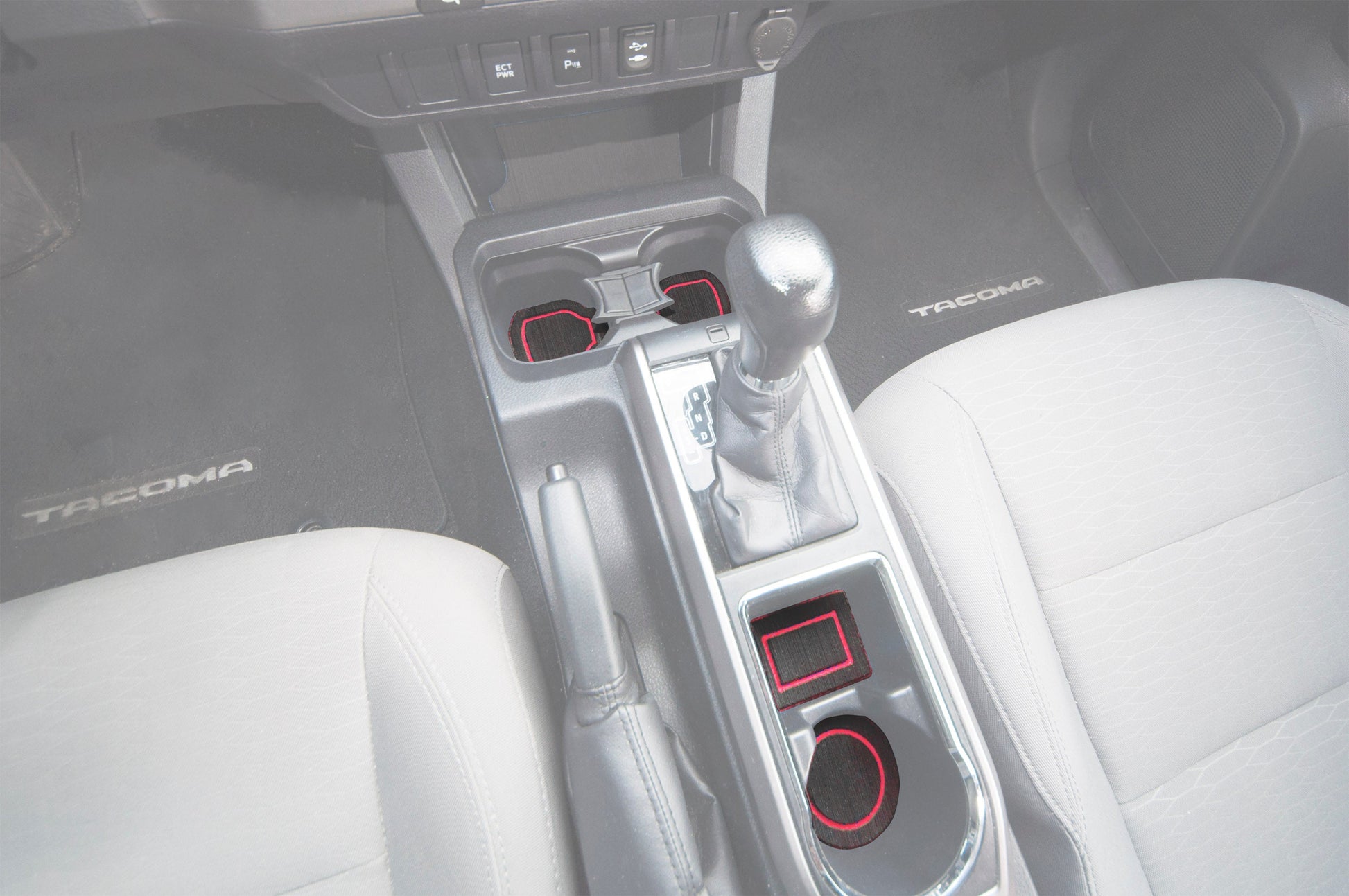 Center Console Cup Holder Inserts Fits 2016-2023 Toyota Tacoma by Tufskinz.com