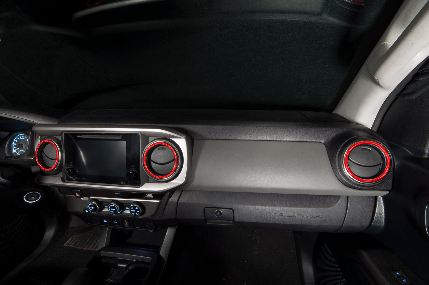 A/C Vent Rings Accent Trim Fits 2016-2023 Toyota Tacoma by Tufskinz.com