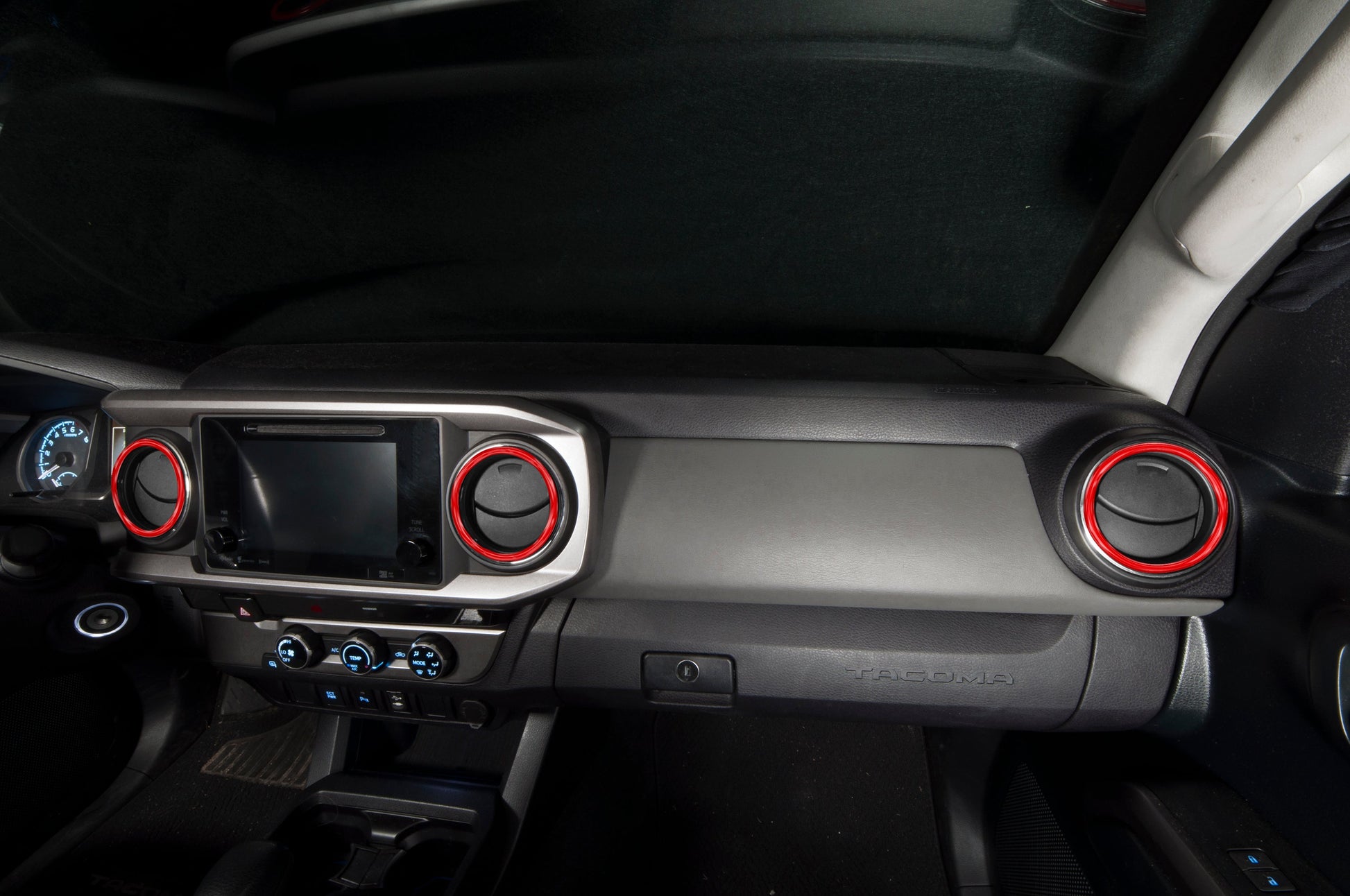 A/C Vent Rings Accent Trim Fits 2016-2023 Toyota Tacoma by Tufskinz.com