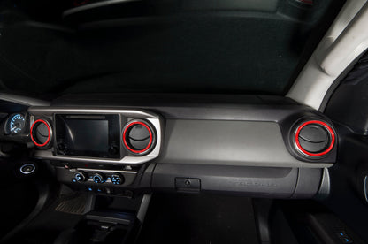 A/C Vent Rings Accent Trim Fits 2016-2023 Toyota Tacoma by Tufskinz.com