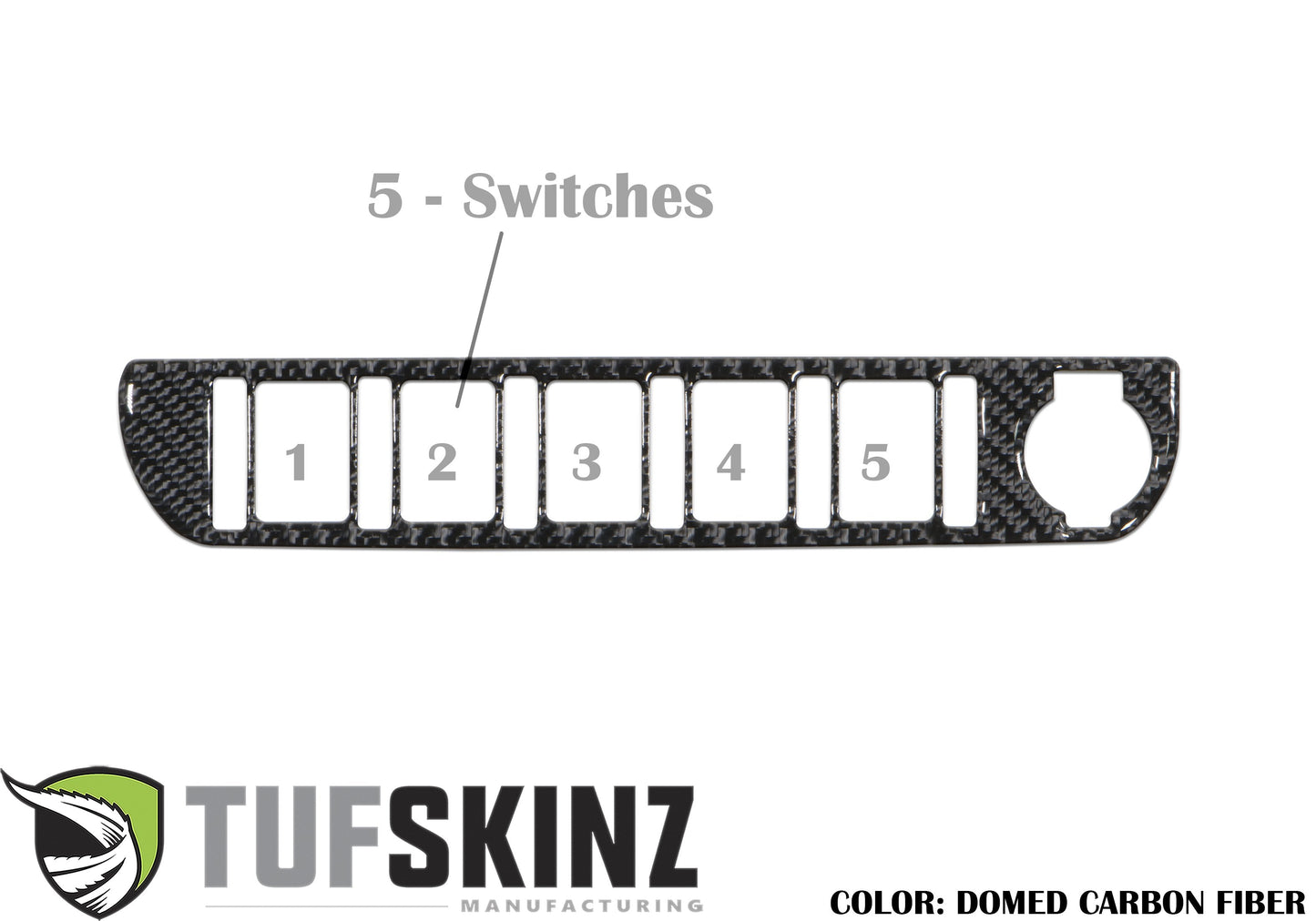 Center Dash Switch Panel Accent Overlay Fits 2016-2023 Toyota Tacoma by Tufskinz.com