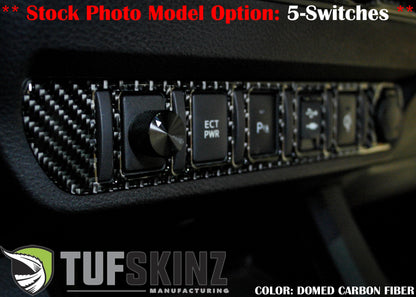 Center Dash Switch Panel Accent Overlay Fits 2016-2023 Toyota Tacoma by Tufskinz.com