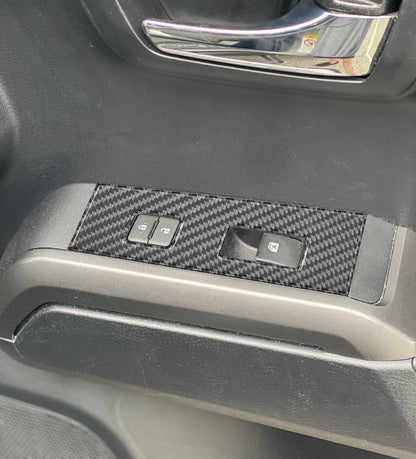 Door Switch Panel Accent Overlays Fits 2016-2023 Toyota Tacoma by Tufskinz.com