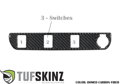 Center Dash Switch Panel Accent Overlay Fits 2016-2023 Toyota Tacoma by Tufskinz.com