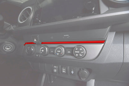 Strip Above Climate Control Accent Overlay Fits 2016-2023 Toyota Tacoma by Tufskinz.com