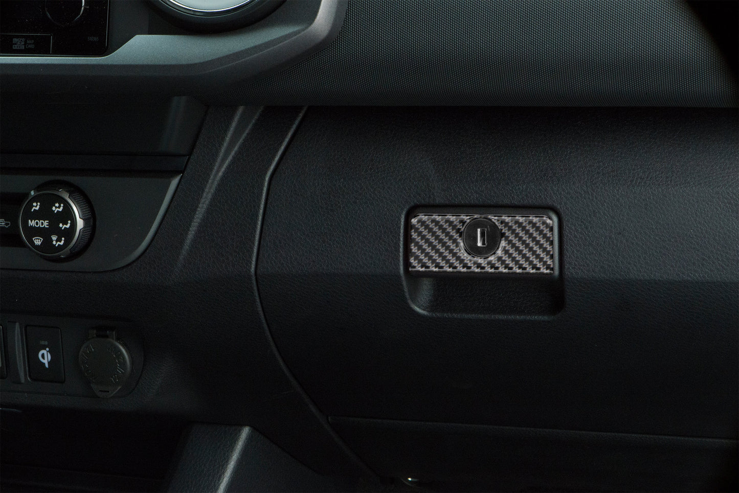 Glove Box Handle Accent Overlay Fits 2016-2023 Toyota Tacoma by Tufskinz.com