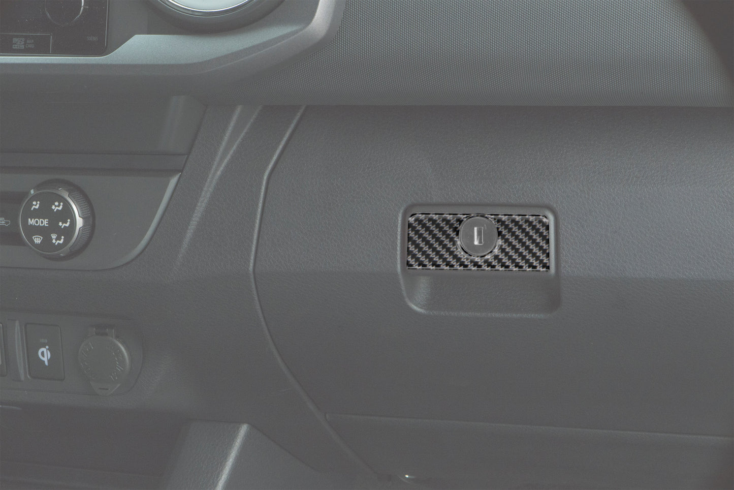 Glove Box Handle Accent Overlay Fits 2016-2023 Toyota Tacoma by Tufskinz.com