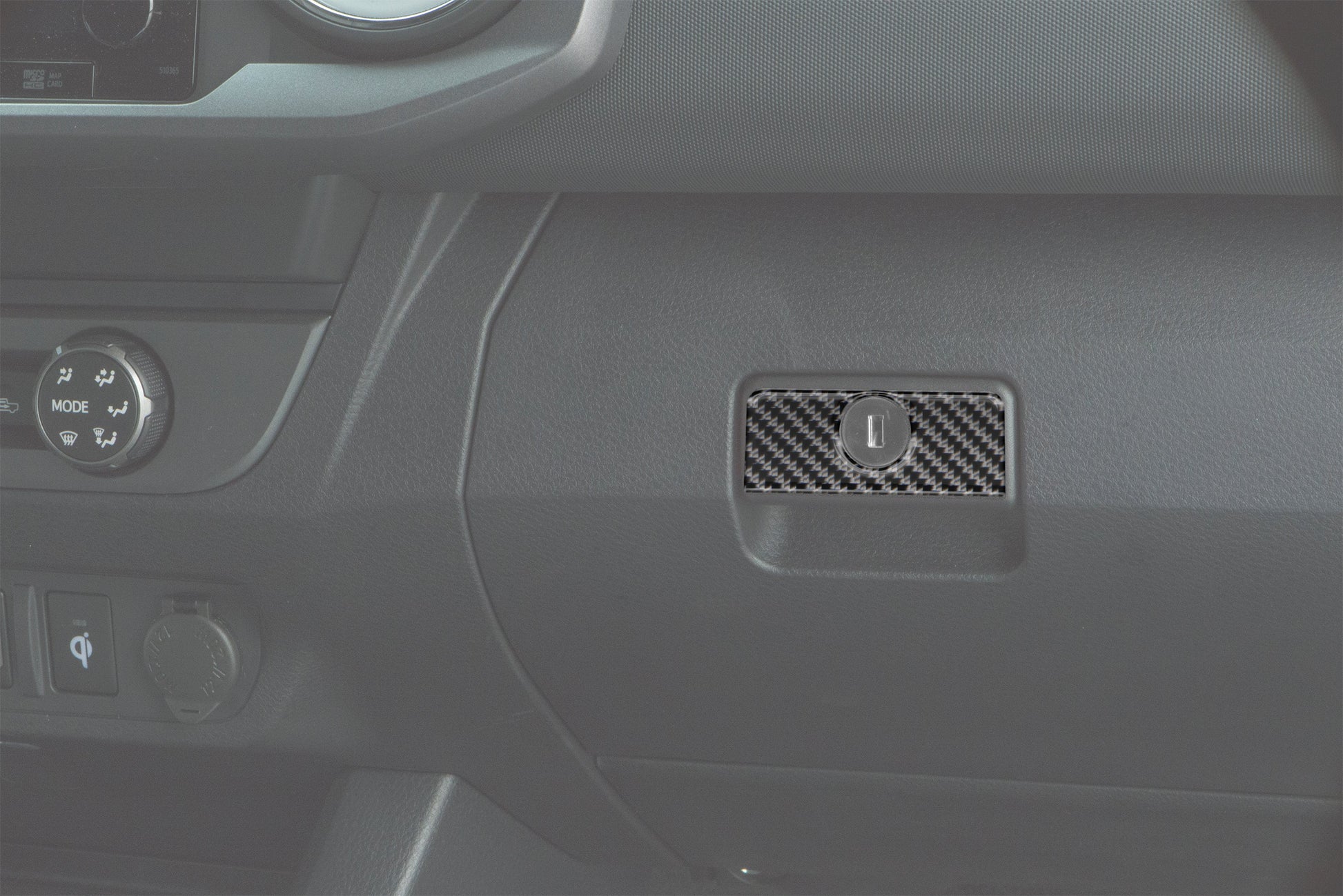 Glove Box Handle Accent Overlay Fits 2016-2023 Toyota Tacoma by Tufskinz.com