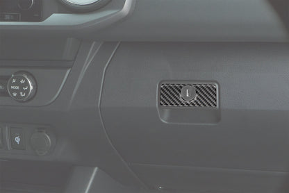 Glove Box Handle Accent Overlay Fits 2016-2023 Toyota Tacoma by Tufskinz.com