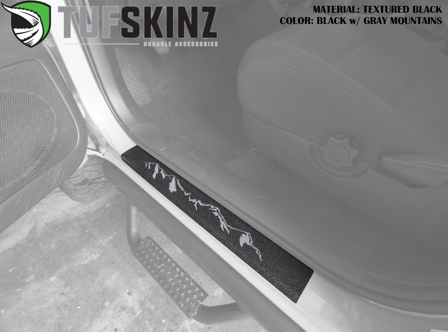 Door Sill Protection Overlays Fits 2005-2023 Toyota Tacoma by Tufskinz.com