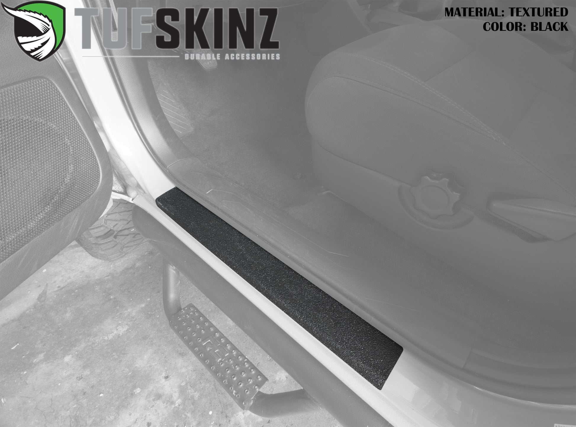 Door Sill Protection Overlays Fits 2005-2023 Toyota Tacoma by Tufskinz.com