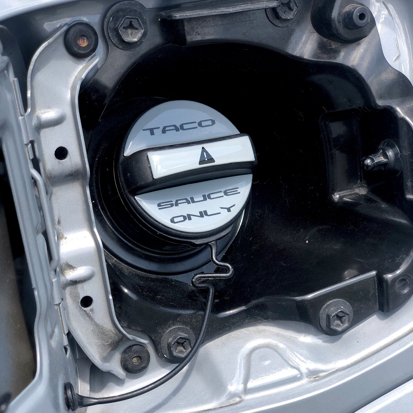 Fuel Cap Accent Trim Fits 2016-2023 Toyota Tacoma by Tufskinz.com
