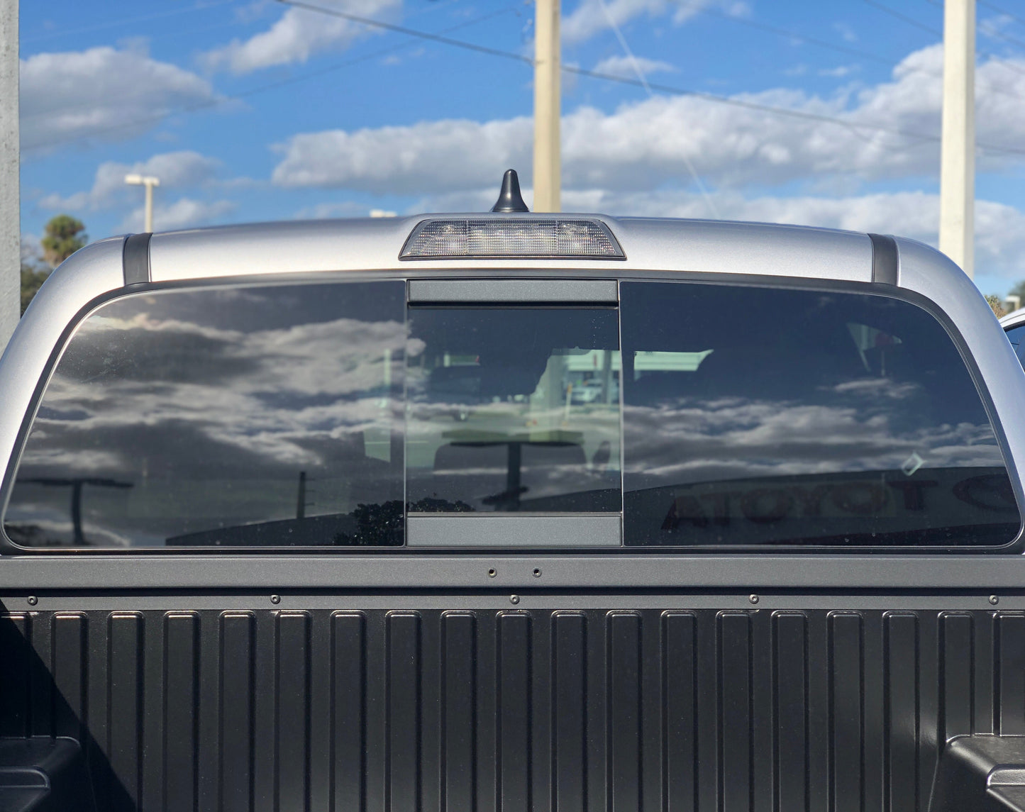 Rear Power Sliding Window Accent Overlays Fits 2016-2023 Toyota Tacoma by Tufskinz.com