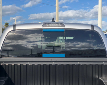 Rear Power Sliding Window Accent Overlays Fits 2016-2023 Toyota Tacoma by Tufskinz.com