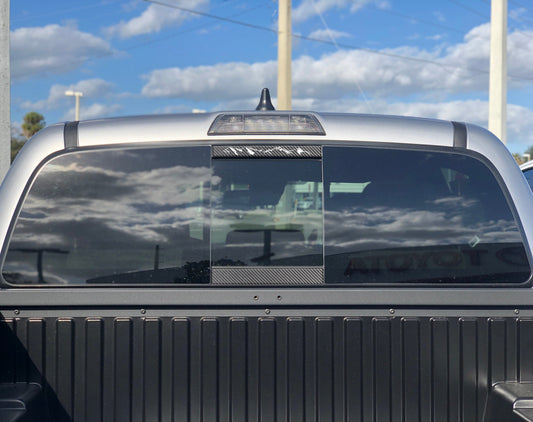 Rear Power Sliding Window Accent Overlays Fits 2016-2023 Toyota Tacoma by Tufskinz.com