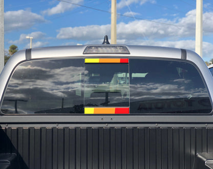 Rear Power Sliding Window Accent Overlays Fits 2016-2023 Toyota Tacoma by Tufskinz.com