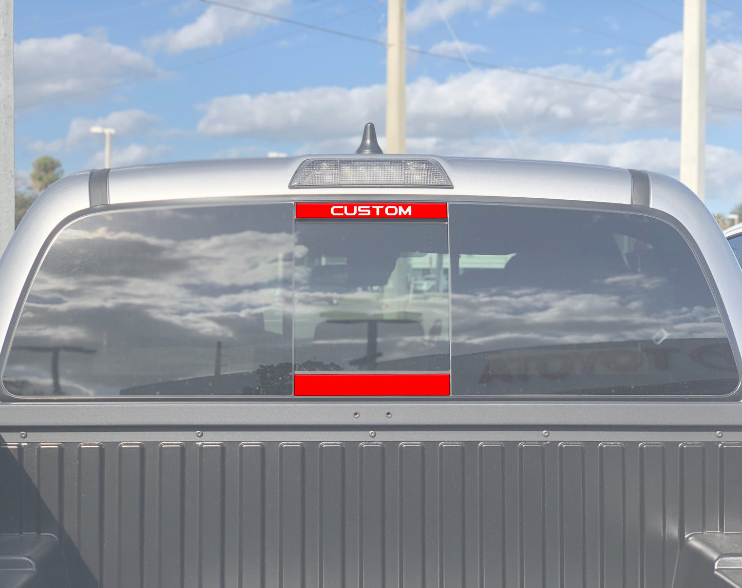 Rear Power Sliding Window Accent Overlays Fits 2016-2023 Toyota Tacoma by Tufskinz.com