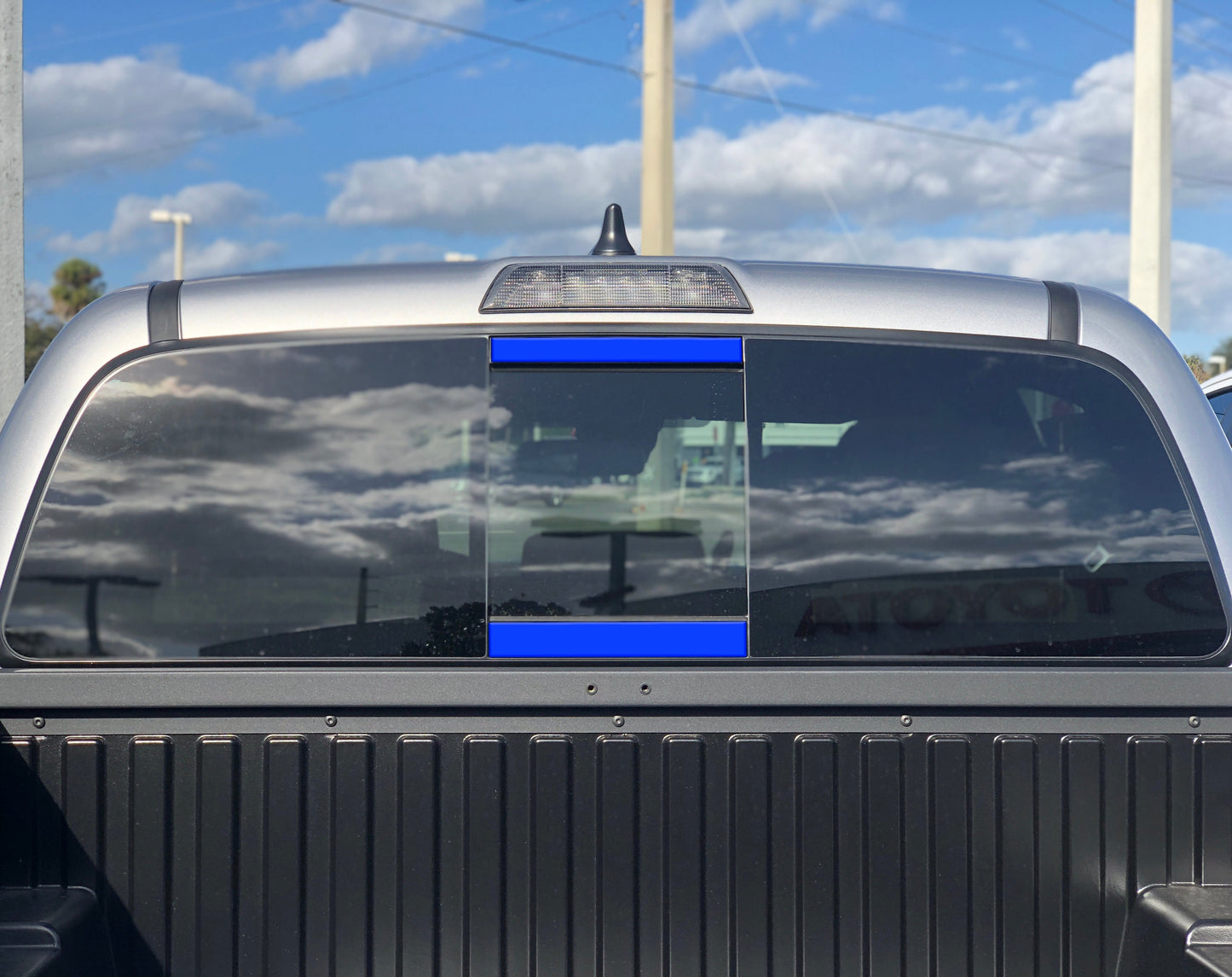 Rear Power Sliding Window Accent Overlays Fits 2016-2023 Toyota Tacoma by Tufskinz.com